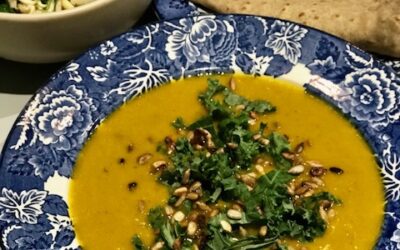 Pumpasoppa med spiskummin och bovetebröd