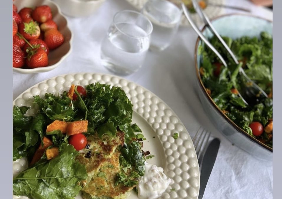 Tildes Zucchinibiffar med halloumi